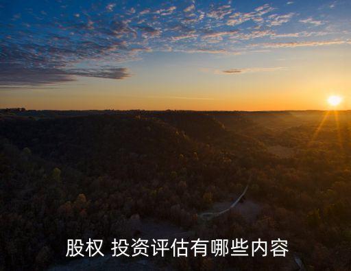  股權 投資評估有哪些內(nèi)容