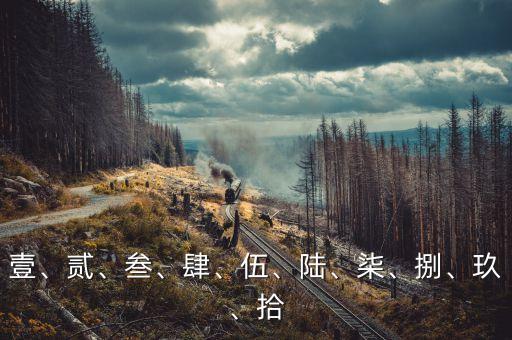 壹、貳、叁、肆、伍、陸、柒、捌、玖、拾