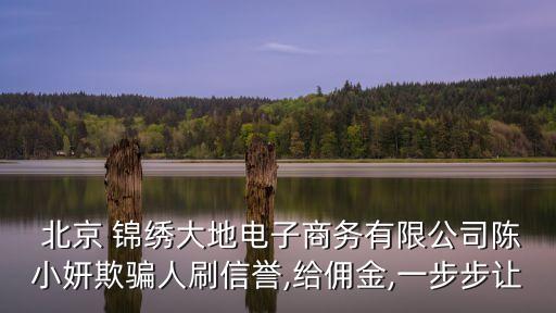  北京 錦繡大地電子商務(wù)有限公司陳小妍欺騙人刷信譽,給傭金,一步步讓