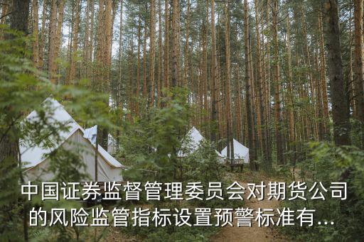  中國證券監(jiān)督管理委員會對期貨公司的風(fēng)險(xiǎn)監(jiān)管指標(biāo)設(shè)置預(yù)警標(biāo)準(zhǔn)有...