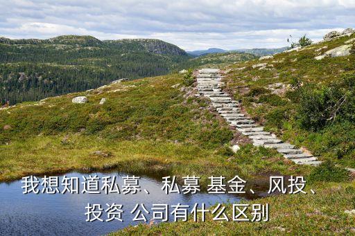 我想知道私募、私募 基金、風(fēng)投、 投資 公司有什么區(qū)別