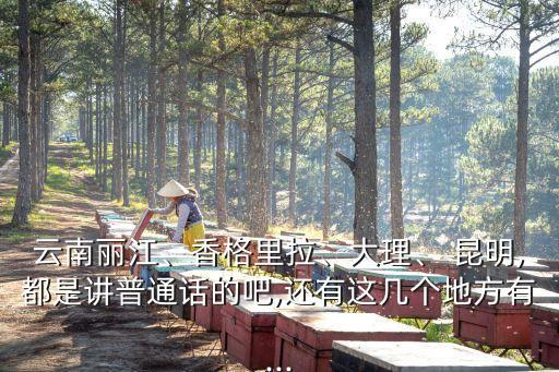 云南麗江、香格里拉、大理、 昆明,都是講普通話的吧,還有這幾個地方有...