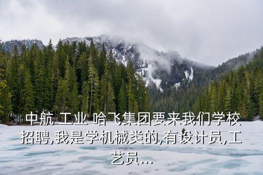  中航 工業(yè) 哈飛集團(tuán)要來(lái)我們學(xué)校招聘,我是學(xué)機(jī)械類(lèi)的,有設(shè)計(jì)員,工藝員...