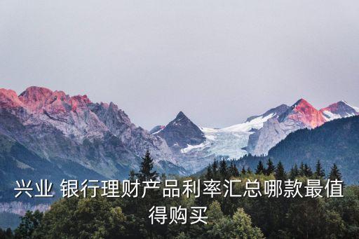 興業(yè) 銀行理財(cái)產(chǎn)品利率匯總哪款最值得購(gòu)買(mǎi)