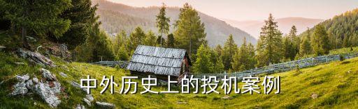 中外歷史上的投機(jī)案例