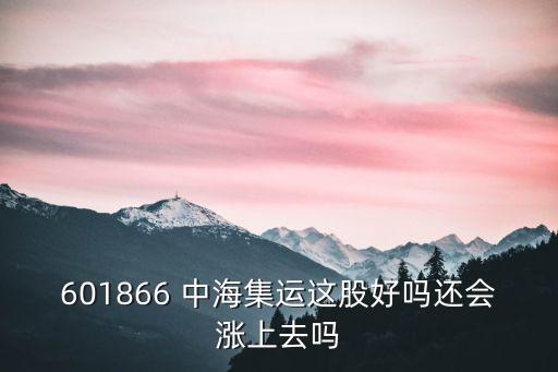 601866 中海集運(yùn)這股好嗎還會漲上去嗎