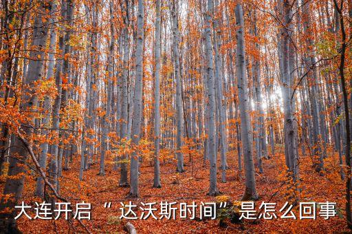 大連開(kāi)啟“ 達(dá)沃斯時(shí)間”是怎么回事