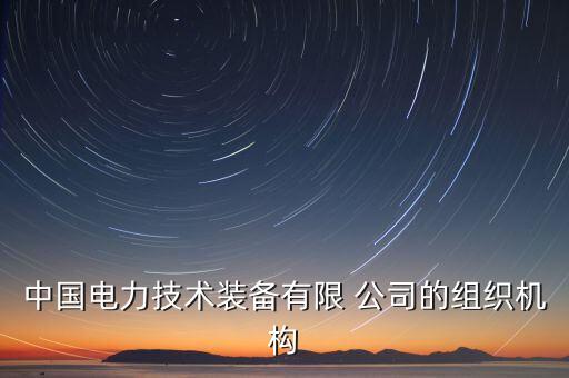 中國電力技術(shù)裝備有限 公司的組織機構(gòu)