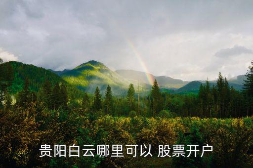 貴陽(yáng)白云哪里可以 股票開(kāi)戶(hù)