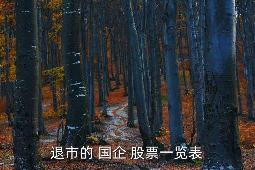 退市的 國(guó)企 股票一覽表