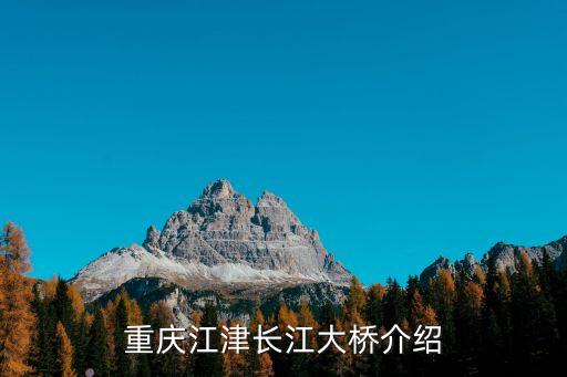 重慶江津長(zhǎng)江大橋介紹