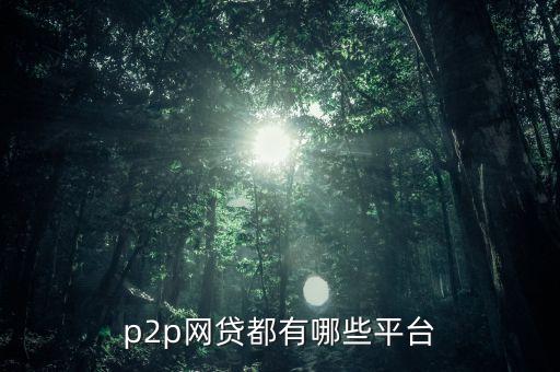 p2p網貸都有哪些平臺