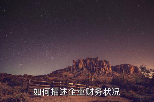 如何描述企業(yè)財務狀況