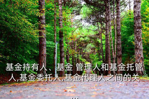基金持有人、基金 管理人和基金托管人,基金委托人,基金代理人之間的關(guān)...