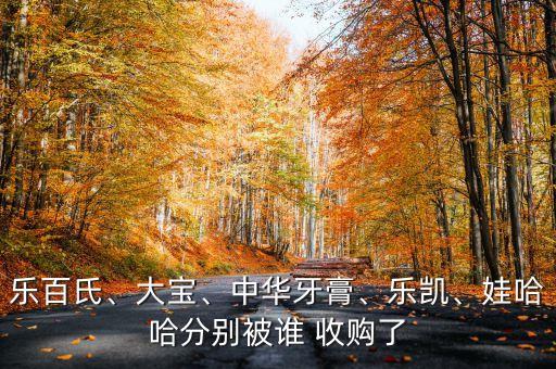 樂(lè)百氏、大寶、中華牙膏、樂(lè)凱、娃哈哈分別被誰(shuí) 收購(gòu)了