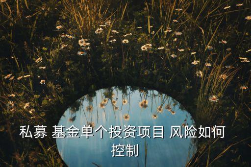 私募 基金單個投資項(xiàng)目 風(fēng)險(xiǎn)如何 控制