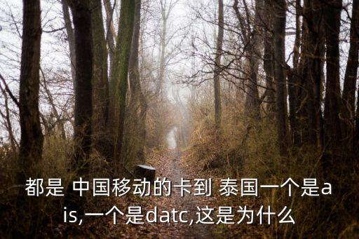 都是 中國移動的卡到 泰國一個是ais,一個是datc,這是為什么