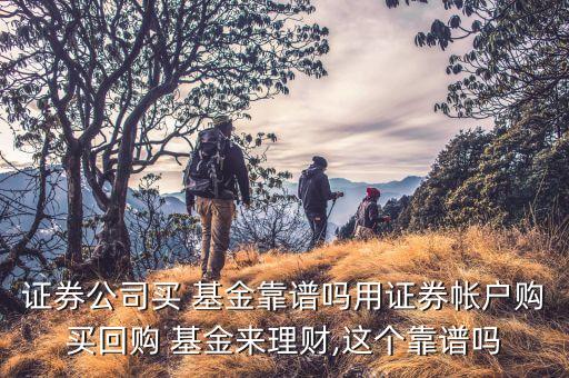 證券公司買(mǎi) 基金靠譜嗎用證券帳戶(hù)購(gòu)買(mǎi)回購(gòu) 基金來(lái)理財(cái),這個(gè)靠譜嗎