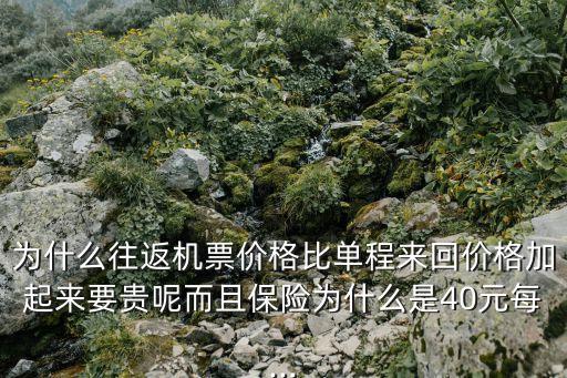 為什么往返機(jī)票價格比單程來回價格加起來要貴呢而且保險為什么是40元每...