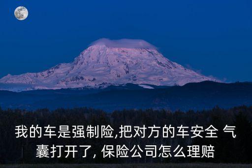 我的車是強制險,把對方的車安全 氣囊打開了, 保險公司怎么理賠