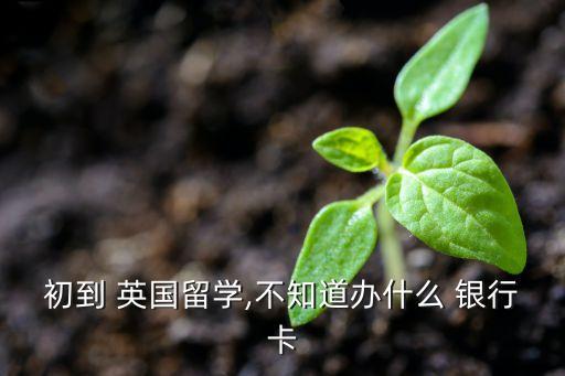 初到 英國留學,不知道辦什么 銀行卡