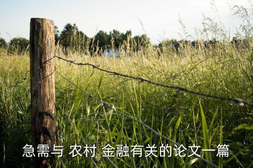 中國農(nóng)村金融研究,國外學(xué)者對農(nóng)村金融的研究