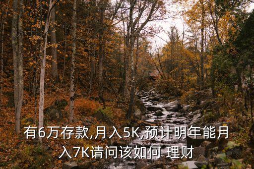有6萬(wàn)存款,月入5K,預(yù)計(jì)明年能月入7K請(qǐng)問(wèn)該如何 理財(cái)