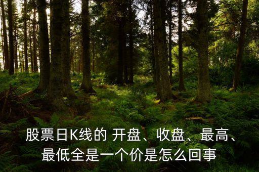  股票日K線的 開(kāi)盤(pán)、收盤(pán)、最高、最低全是一個(gè)價(jià)是怎么回事