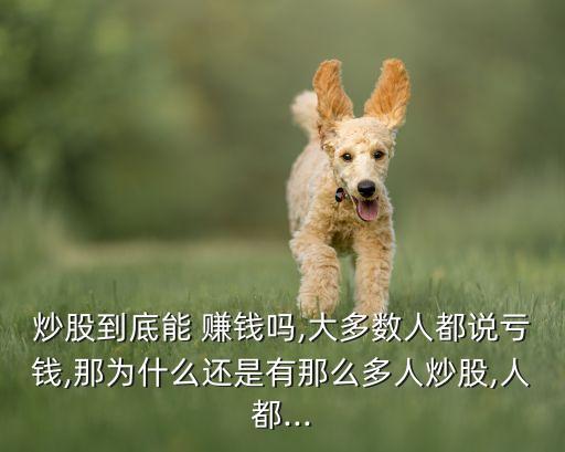 炒股到底能 賺錢嗎,大多數(shù)人都說(shuō)虧錢,那為什么還是有那么多人炒股,人都...