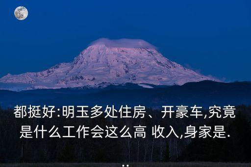 都挺好:明玉多處住房、開(kāi)豪車,究竟是什么工作會(huì)這么高 收入,身家是...